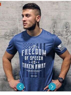 Men’s Freedom of Speech George Washington quote size 2X